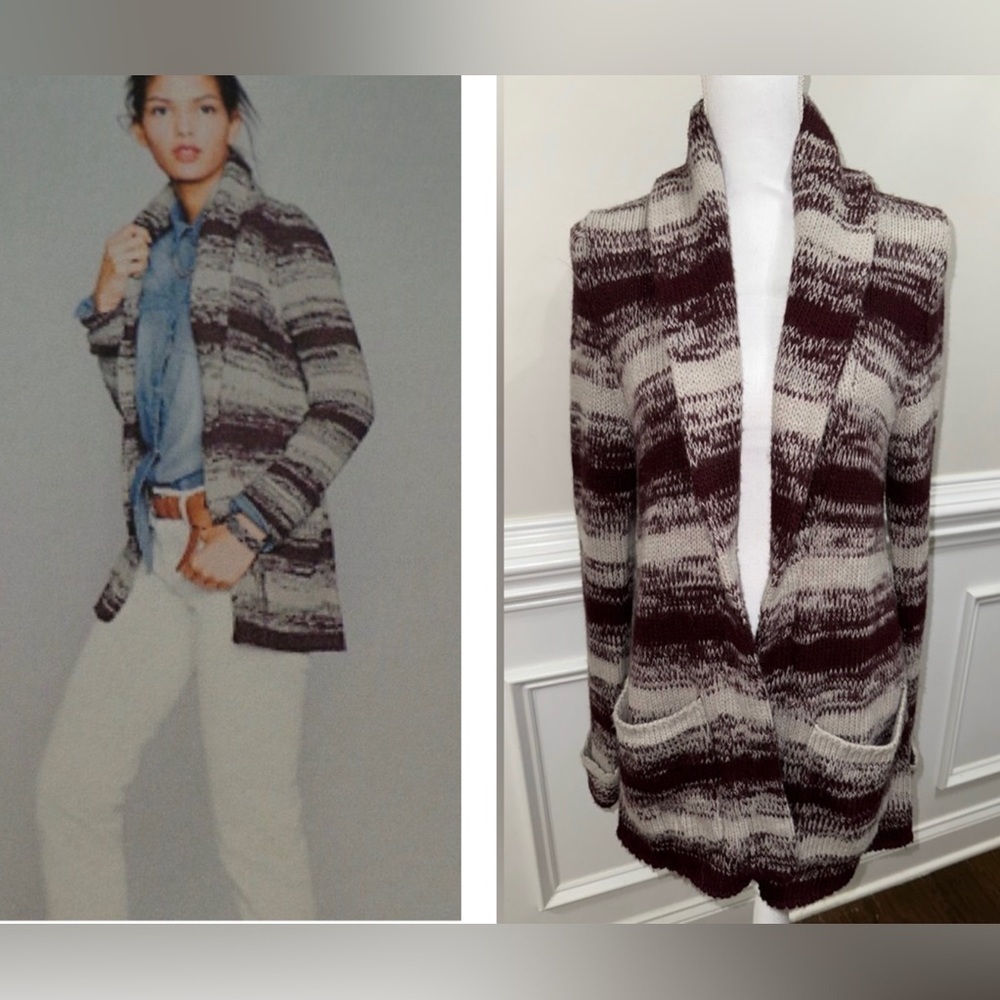 Garnet Hill Sierra Sweater Cardigan Alpaca Wool Blend no size see measurements